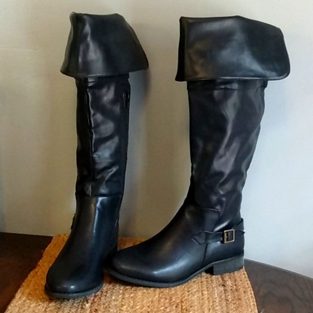 Mia Girl Size 6.5 Cuffed Knee High Riding Boots
